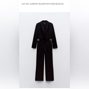 Elegant Black Jumpsuit with Side Buckles